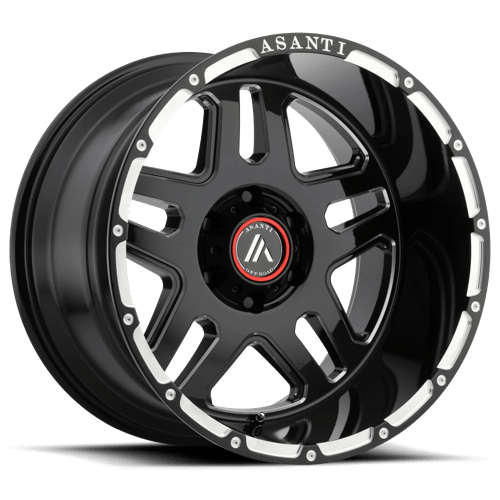 Asanti Off Road AB809 ENFORCER 8X180 22X10 -18 GLOSS BLACK MILLED