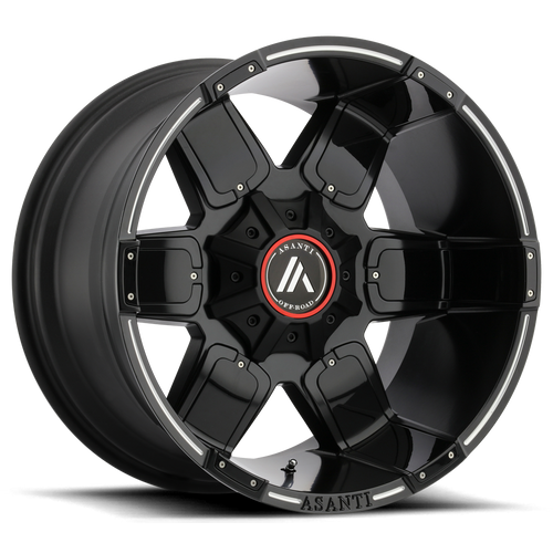 Asanti Off Road AB811 WARTHOG BLANK 20X9 +18 SATIN BLACK MILLED