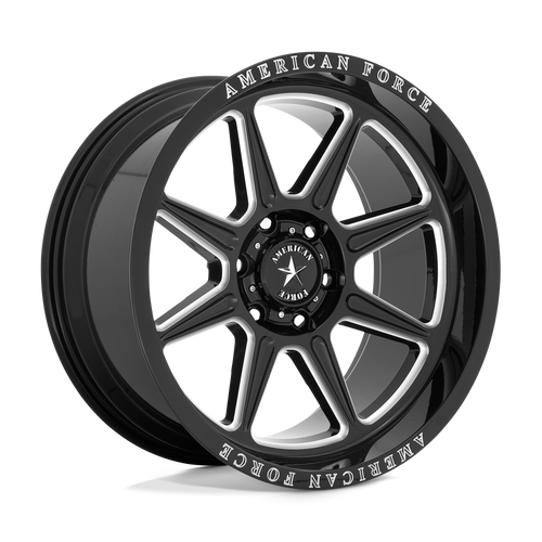 American Force Cast AC002 TRAIL 6X139.7 22X10 -18 GLOSS BLACK MILLED