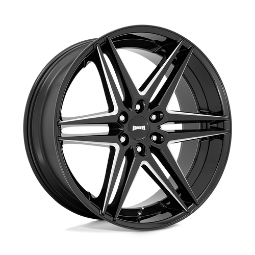 DUB 1PC S267 DIRTY DOG 6X139.7 24X10 +25 GLOSSY BLACK MILLED