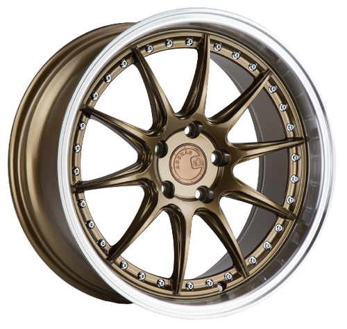 Aodhan DS07 5x114.3 18x9.5+22 Bronze w/Machined Lip