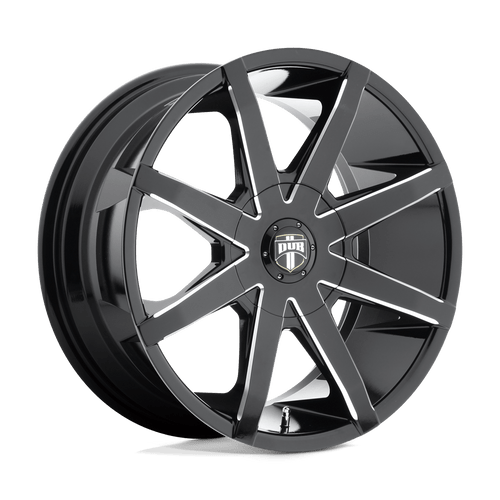 DUB 1PC S109 PUSH 5X108/5X114.3 20X8.5 +35 GLOSS BLACK MILLED