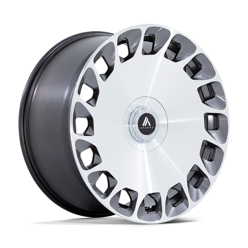 Asanti Black ABL-45 ARISTOCRAT 5X112/5X120 22X9 +27 GLOSS PLATINUM WITH BRIGHT MACHINED FACE