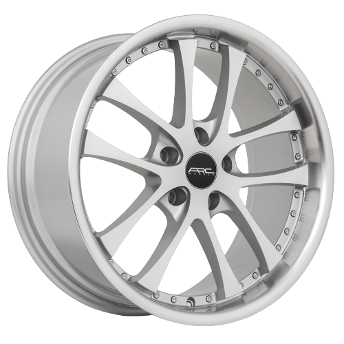 ARC AR5 5x114.3 18x9.5  +30 Silver Machine Face Lip Chrome Rivet