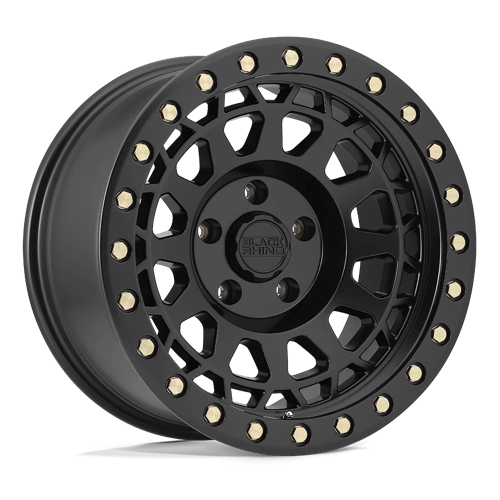 Black Rhino PRIMM 5X127 17X9 -18 MATTE BLACK W/ BRASS BOLTS